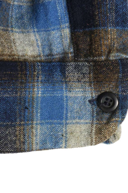 PENDLETON Wool Ombre Check Long Sleeve Shirt Size M