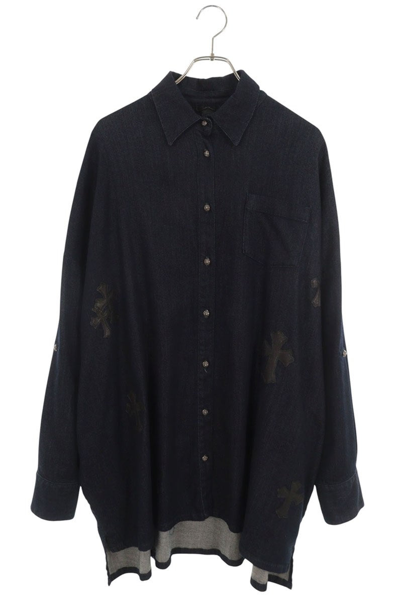 Chrome Hearts MAHAL KITA Cross Patch Sleeve Shirt Size S
