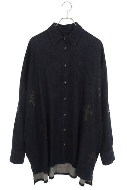 Chrome Hearts MAHAL KITA Cross Patch Sleeve Shirt Size S