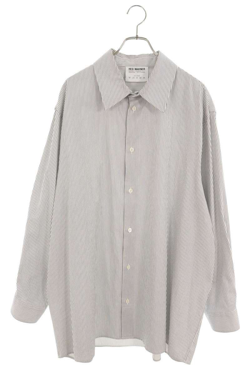 HED MAYNER Oversized Stripe Long Sleeve Shirt Size S