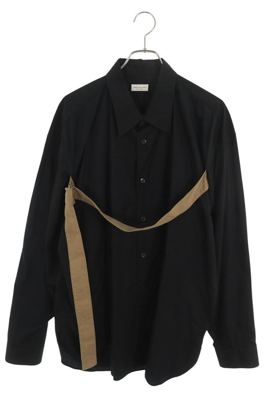 DRIES VAN NOTEN Belted Long Sleeve Shirt Size XL