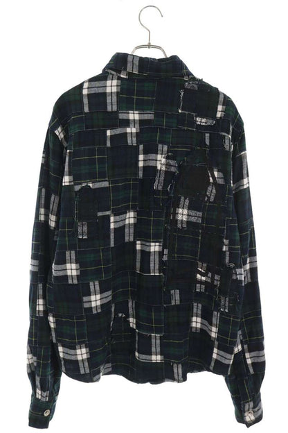 WHO DECIDES?WAR Logo Embroidered Check Sweatshirt Size M