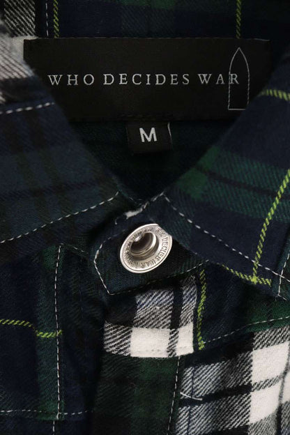 WHO DECIDES?WAR Logo Embroidered Check Sweatshirt Size M