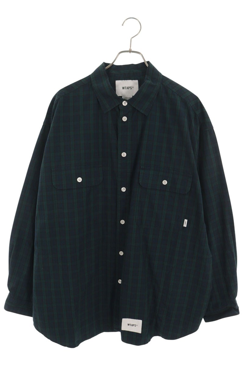 V&Wvanssyndicate&wtaps Check Long Sleeve Shirt Green Size 4
