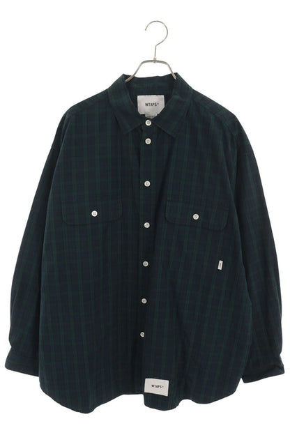 V&Wvanssyndicate&wtaps Check Long Sleeve Shirt Green Size 4