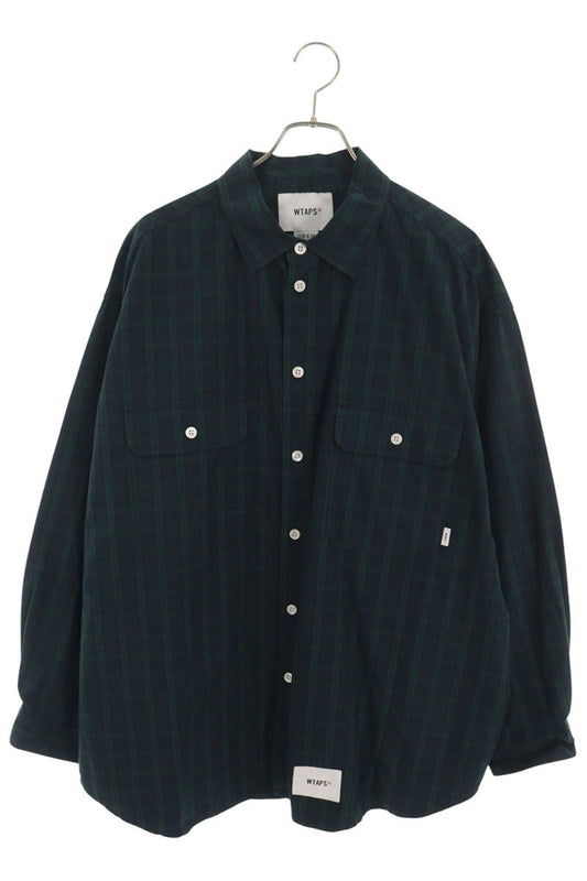V&Wvanssyndicate&wtaps Check Long Sleeve Shirt Green Size 4