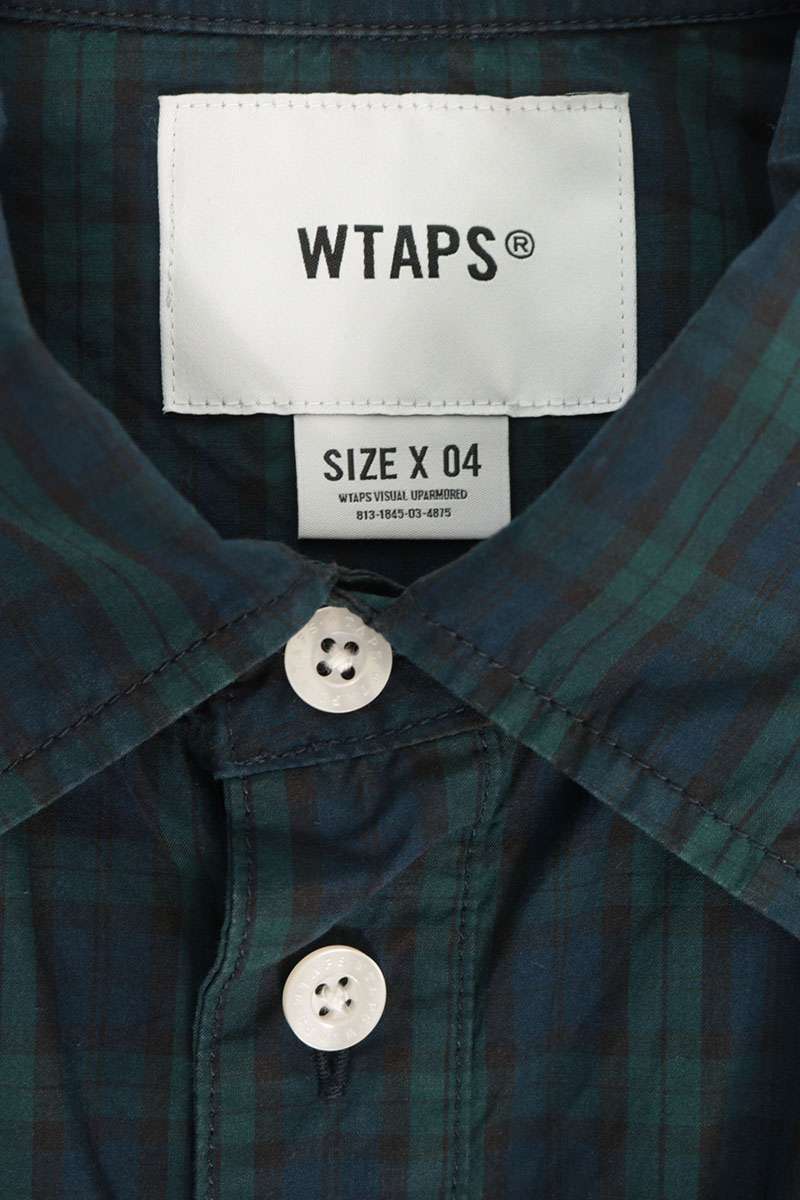 V&Wvanssyndicate&wtaps Check Long Sleeve Shirt Green Size 4