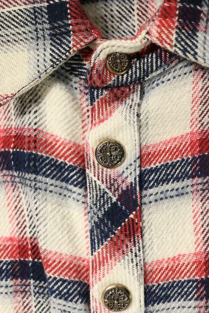 Chrome Hearts Cross Patch Western Check Shirt Size SM