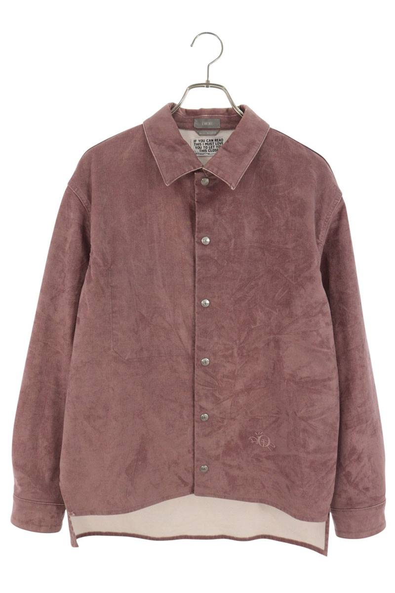 DIOR x Travis Scott 22AW Back Logo Shirt Pink Size 46