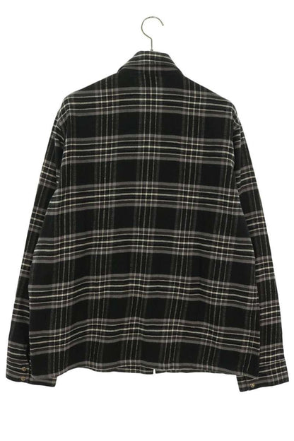 Chrome Hearts WORK DOG Cross Ball Check Sleeve Shirt Size L