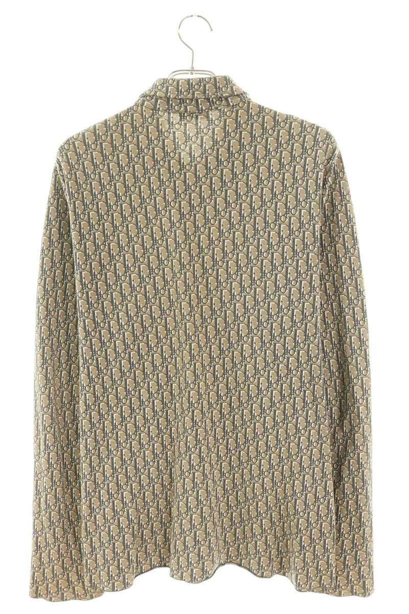 DIOR Oblique Pattern Cotton Knit Sweater Beige Size M