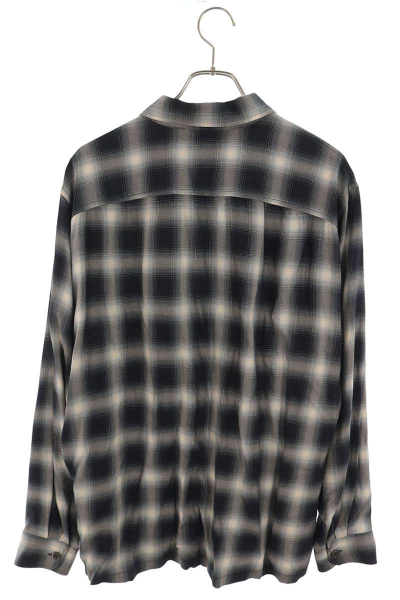 OUR LEGACY 26SS Ombre Check Viscose Long Sleeve Shirt B/W Size 46
