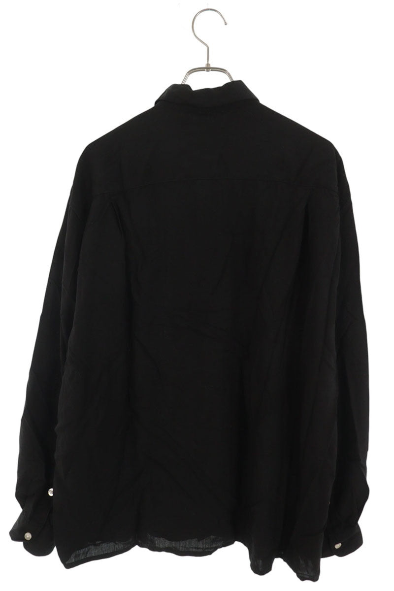 WACKO MARIA Lyocell Logo Embroidered Shirt Black Size XL