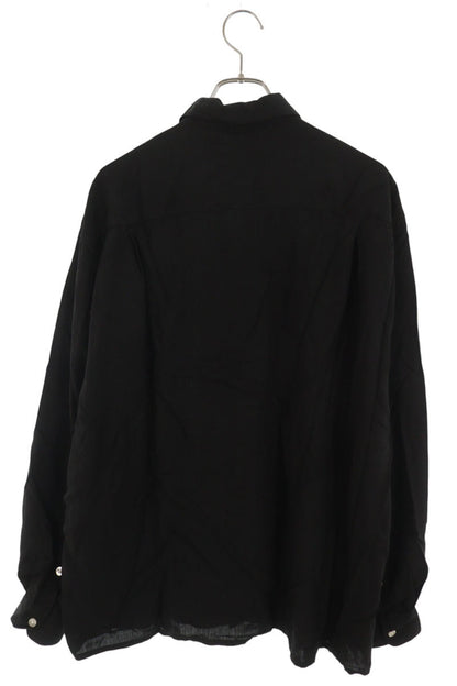 WACKO MARIA Lyocell Logo Embroidered Shirt Black Size XL