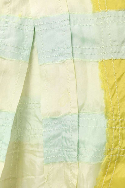 Edward Cuming Check Rayon Blend Shirt Yellow/Blue Size 2