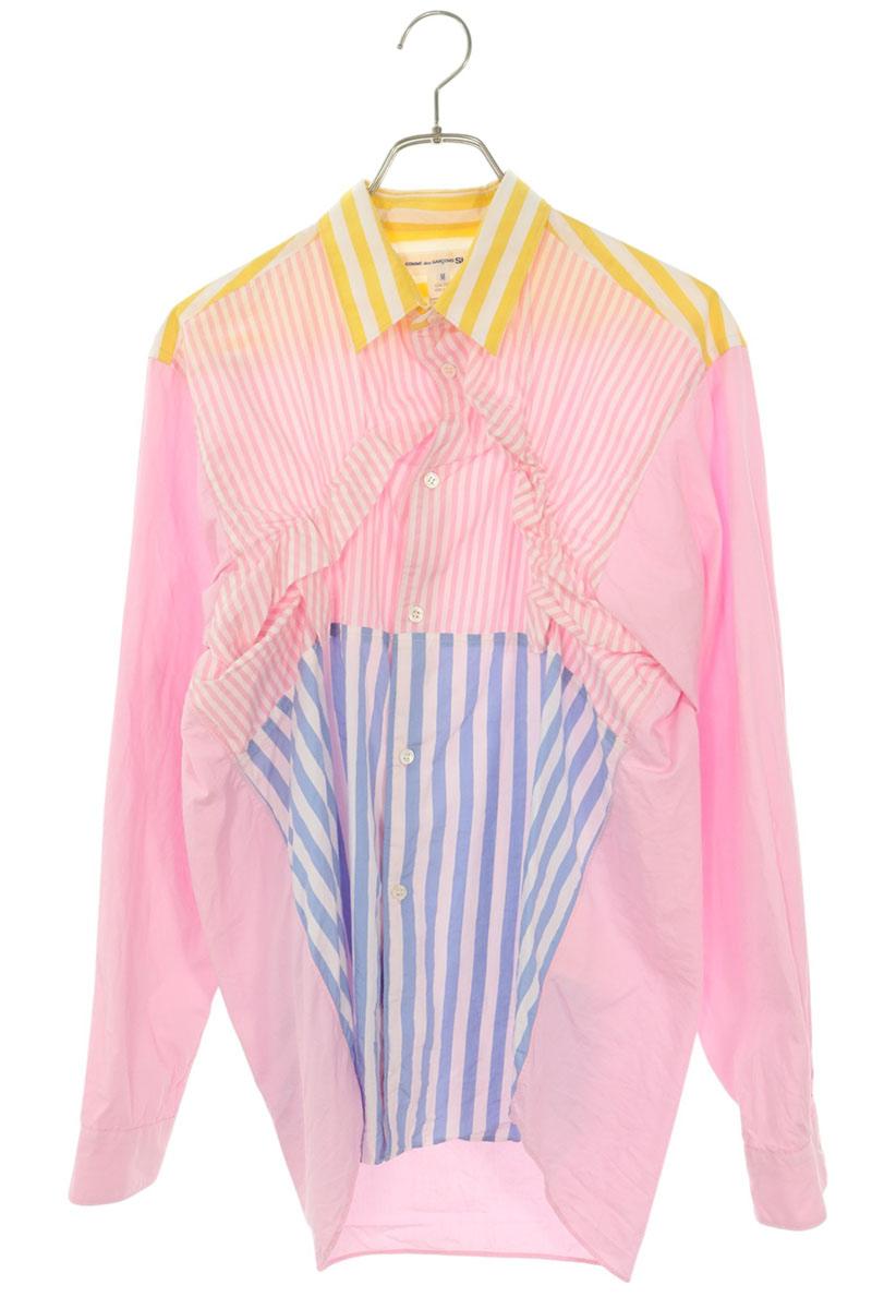 COMME des GARCONS SHIRT Stripe Gathered Shirt Multi Size M
