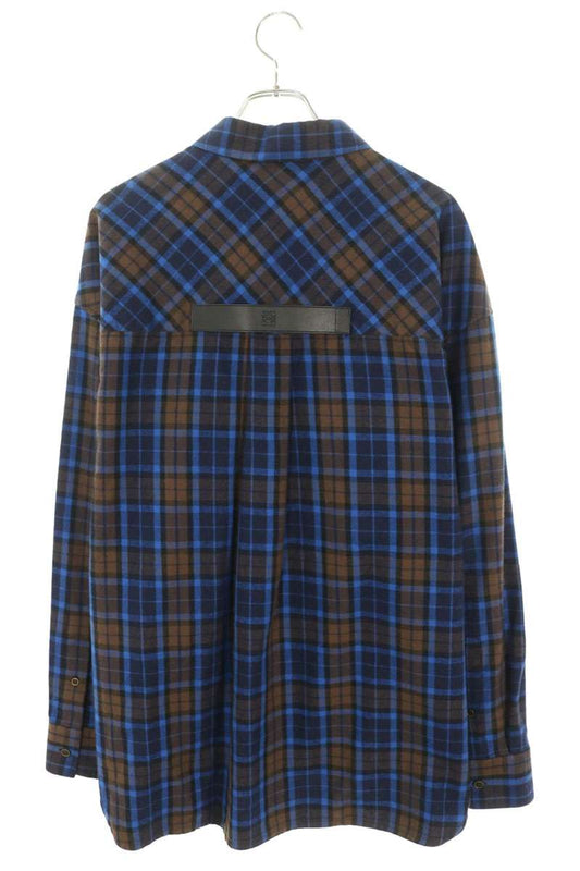 LOEWE Check Cotton Long Sleeve Shirt H526Y05X30 Size 38