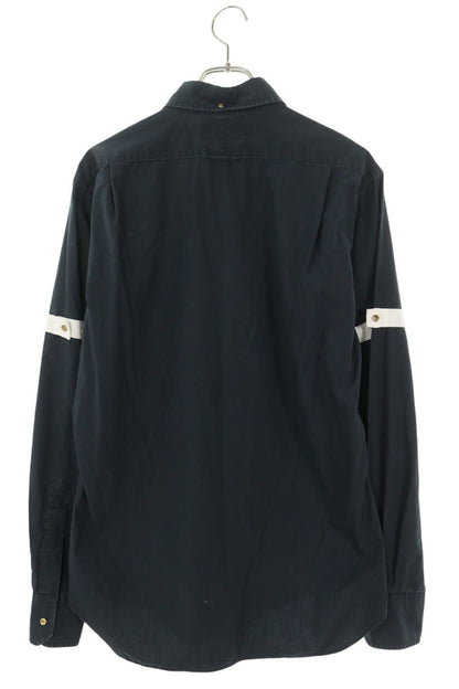 THOM BROWNE 50AW Cotton Button-Up Shirt Navy Size 3
