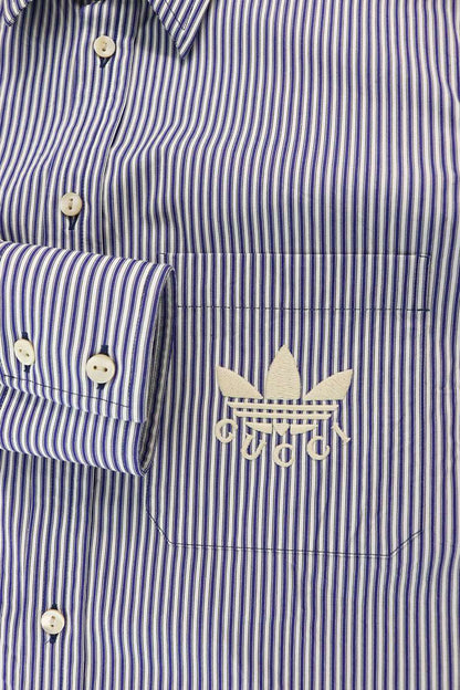 GUCCI x adidas Logo Embroidered Stripe Shirt Multi Size 40