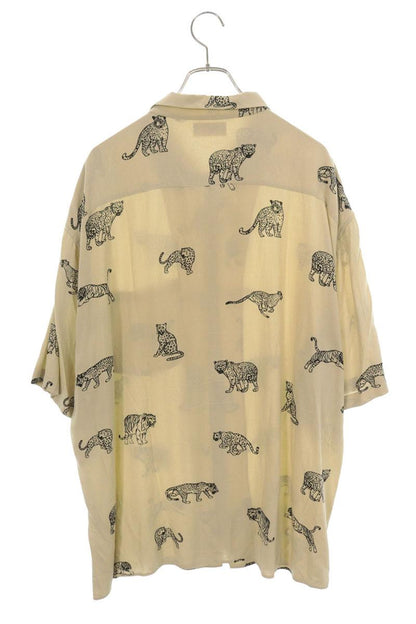 CELINE Hawaiian Loose Rayon Long Sleeve Shirt Yellow Size 41
