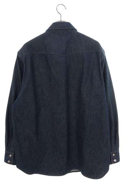 ACNE STUDIOS Western Denim Long Sleeve Shirt Blue Size 48
