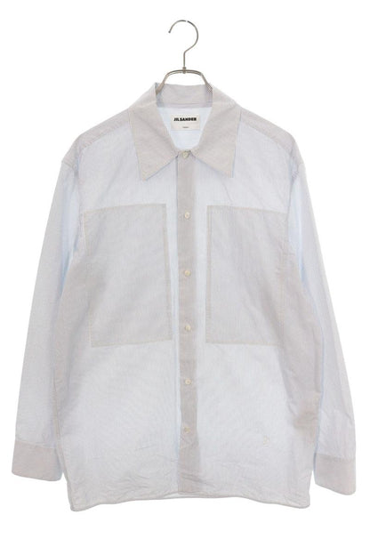 JILSANDER J24DL0104 Stripe Pocket Long Sleeve Shirt Size 39