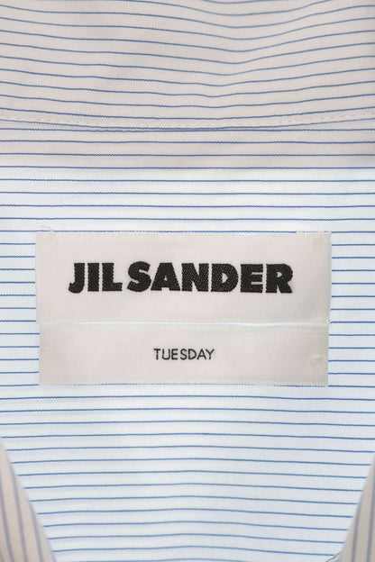 JILSANDER J24DL0104 Stripe Pocket Long Sleeve Shirt Size 39