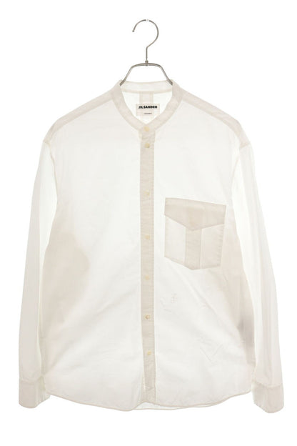 JILSANDER Stand Collar Long Sleeve Shirt White Size 39