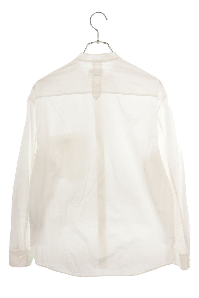 JILSANDER Stand Collar Long Sleeve Shirt White Size 39
