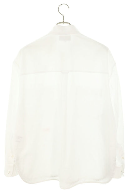 CHANEL 26AW Logo Embroidered Chain Cotton Shirt Size 44