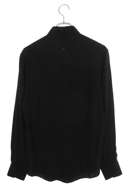 CELINE Micro Triomphe Silk Shirt Black Size 37