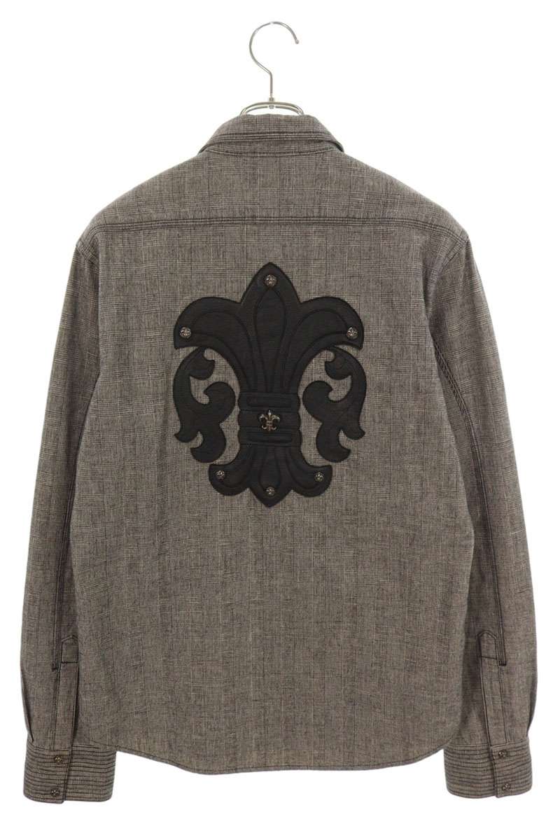 Chrome Hearts BS Fleur Patch Hickory Denim Shirt Size M
