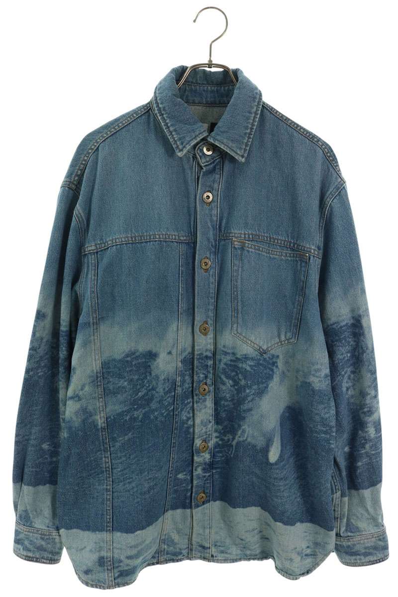 LOEWE 22SS Sea Graphic Denim Shirt Size 46