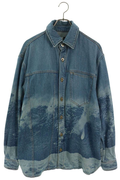 LOEWE 22SS Sea Graphic Denim Shirt Size 46