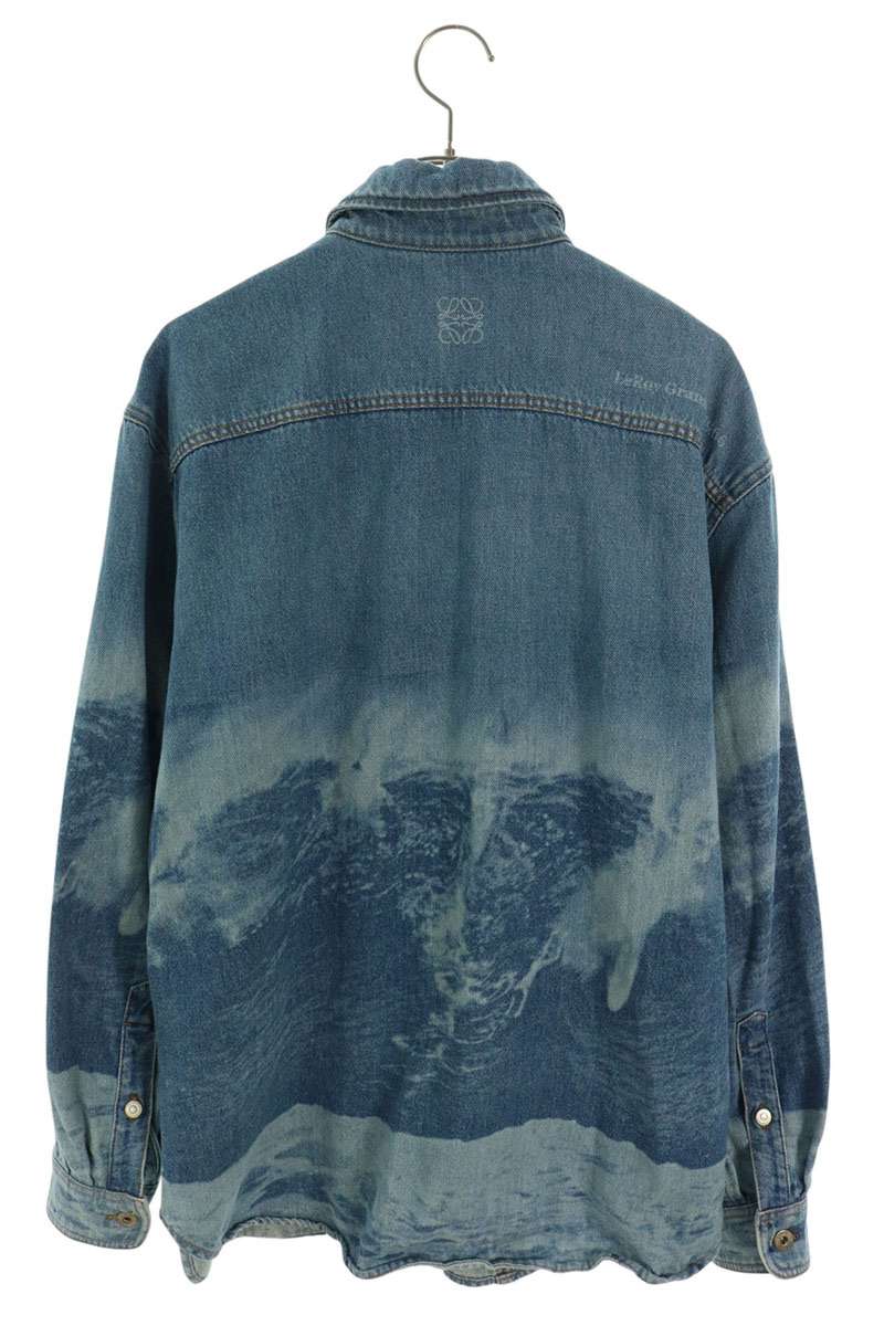 LOEWE 22SS Sea Graphic Denim Shirt Size 46