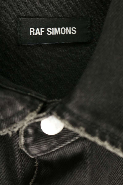 RAF SIMONS 19AW Logo Patch Slim Fit Denim Shirt Size S