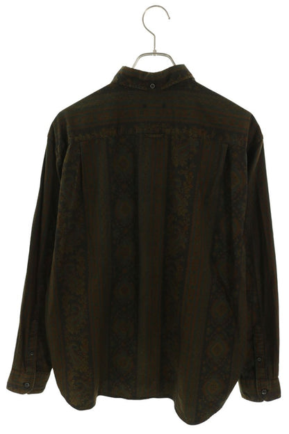 SOPHNET Paisley Cotton Long Sleeve Shirt Brown Size L