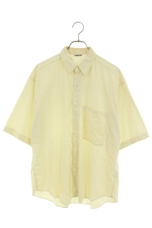 AURALEE 24SS Cotton Long Sleeve Shirt Off-White Size 4