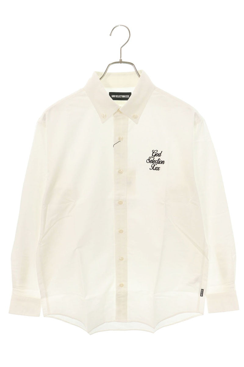 GOD SELECTION XXX Logo Oxford Long Sleeve Shirt White Size S