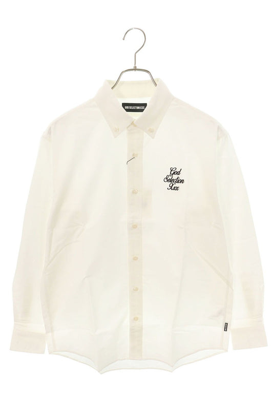 GOD SELECTION XXX Logo Oxford Long Sleeve Shirt White Size S