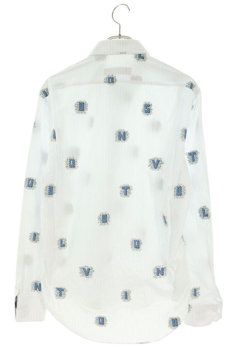 LOUISVUITTON 21AW Print Stripe Cotton Shirt Size S