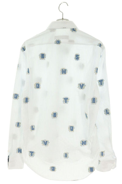 LOUISVUITTON 21AW Print Stripe Cotton Shirt Size S