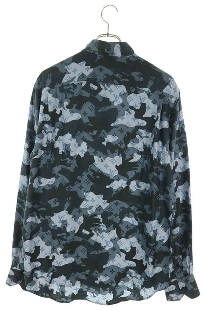 LOUISVUITTON 20AW Monogram Camo Silk Shirt Size M