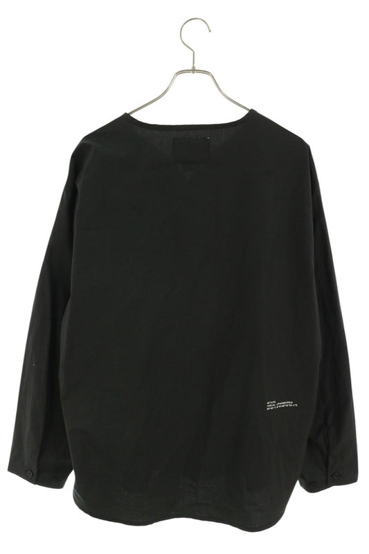 WTAPS 25AW No Collar Long Sleeve Shirt Black Size 3