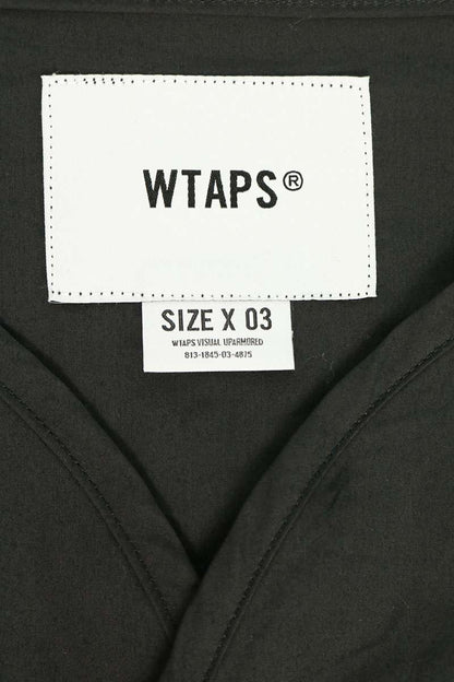 WTAPS 25AW No Collar Long Sleeve Shirt Black Size 3