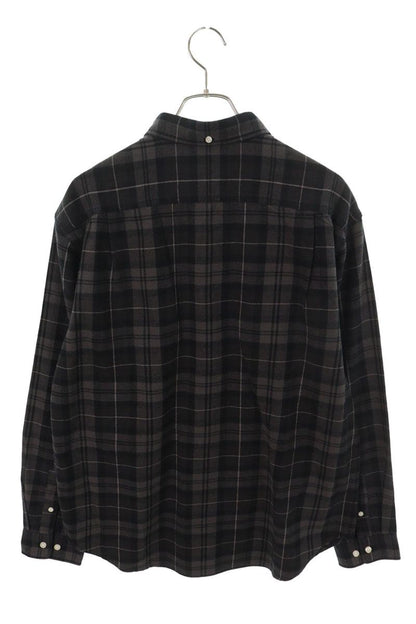 SUPREME 24AW Plaid Flannel Shirt Black Grey Size M