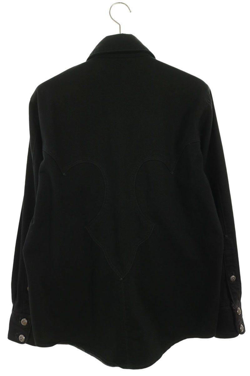 Chrome Hearts DENIM WESTERN Cross Ball Shirt Black Size S