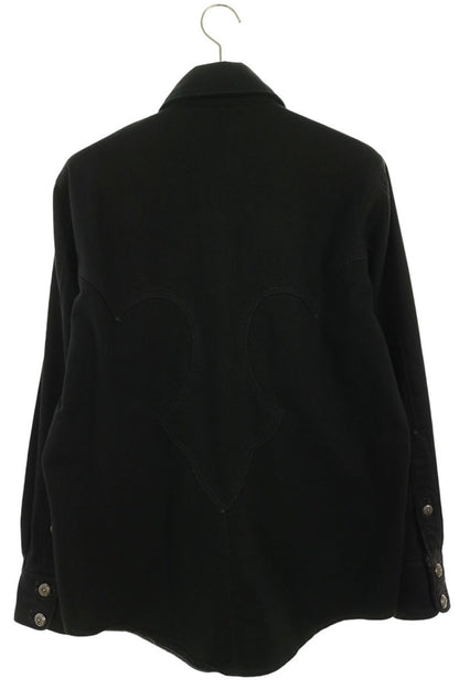 Chrome Hearts DENIM WESTERN Cross Ball Shirt Black Size S