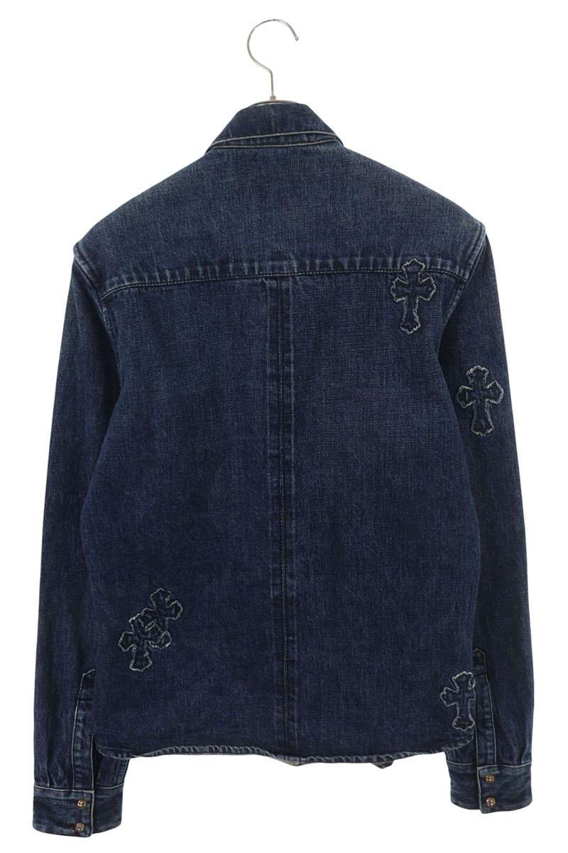 Chrome Hearts LOOSEENDS FBRC Denim Cross Shirt Indigo Size M