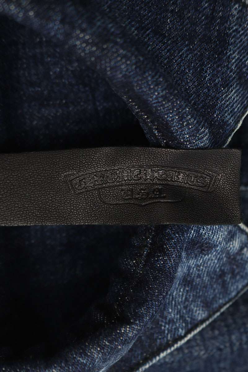 Chrome Hearts LOOSEENDS FBRC Denim Cross Shirt Indigo Size M